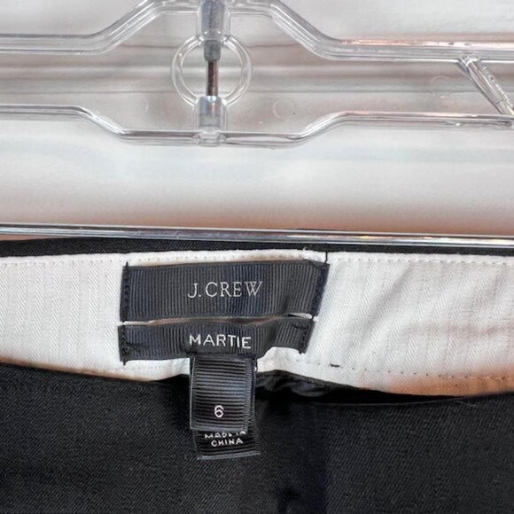 J.Crew Martie Black Slim Ankle Pants • Stretch Cotton Workwear Trouser Size 6 - Picture 3 of 7